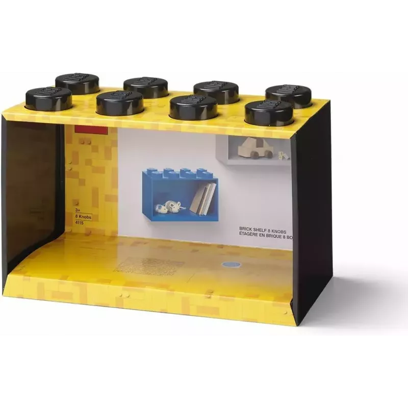 Shelf Room Copenhagen LEGO Brick 8 Shelf Black, modular display shelving unit