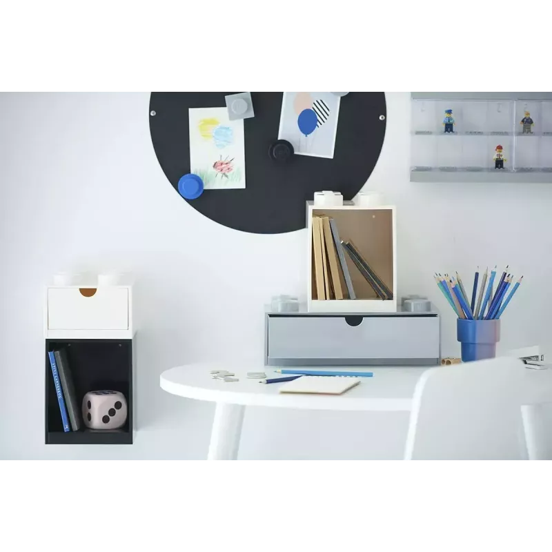 room copenhagen Shelf Room Copenhagen LEGO Brick 4 Shelf White 41141735 – wall-mounted LEGO-compatible display shelf