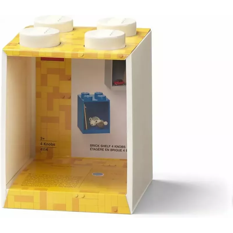room copenhagen Shelf Room Copenhagen LEGO Brick 4 Shelf White 41141735 – wall-mounted LEGO-compatible display shelf