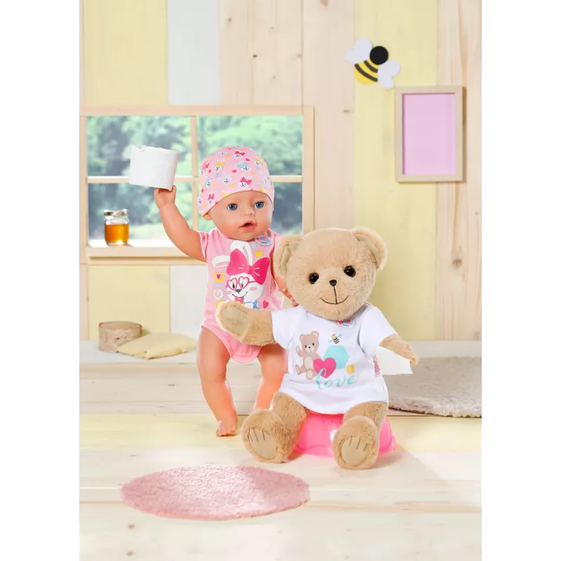 Toy bear BABY born Bear white 0 to 12 years