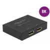 DELOCK DisplayPort 2 - 1 Switch - bidirectional 8K 30Hz