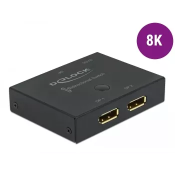 DELOCK DisplayPort 2 - 1 Switch - bidirectional 8K 30Hz