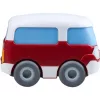 Bus HABA Kullerbu Momentum Motor Mini Bus Blue Grey Red White