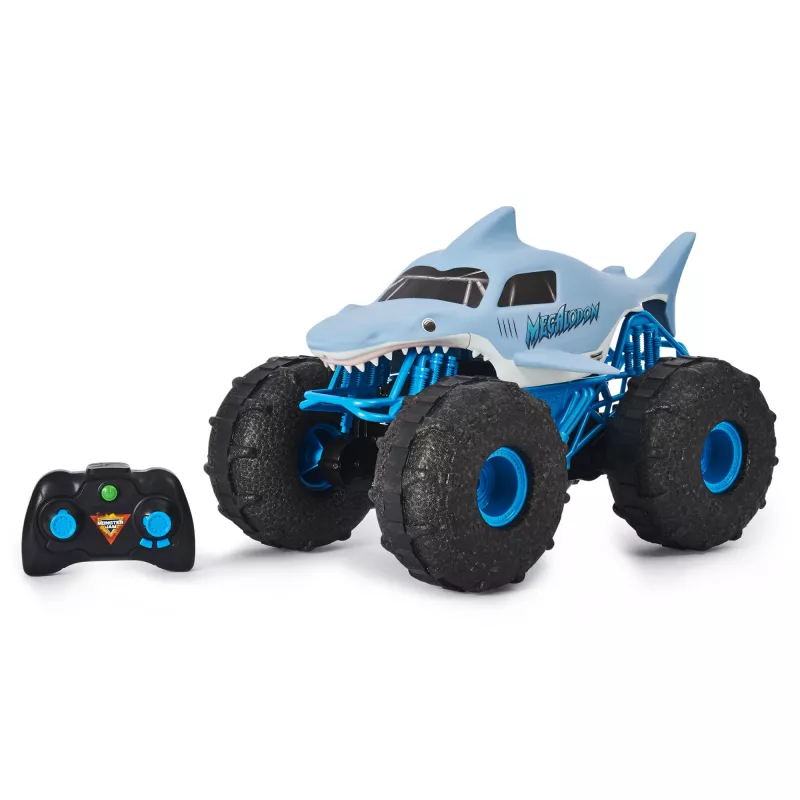 Monster Jam , Official Megalodon STORM All-Terrain Remote Control Monster Truck, 1:15 Scale