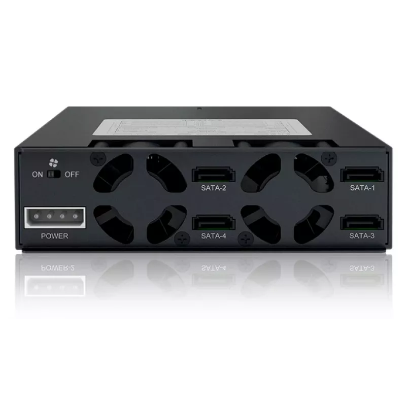 ICYDOCK ToughArmor Full Metal 4 Bay 2.5in SATA HDD & SSD Backplane Cage for External 5.25in Bay