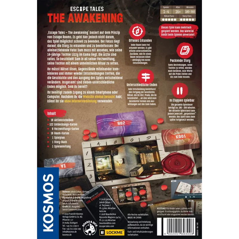 Kosmos Escape Tales: The Awakening Board game Deduction