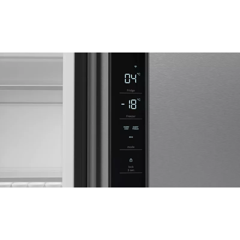 Bosch Serie 4 KFN96APEA side-by-side refrigerator Freestanding 605 L Stainless steel