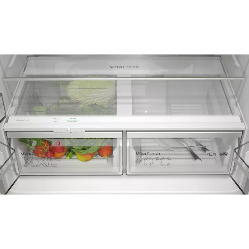Bosch Serie 4 KFN96APEA side-by-side refrigerator Freestanding 605 L Stainless steel