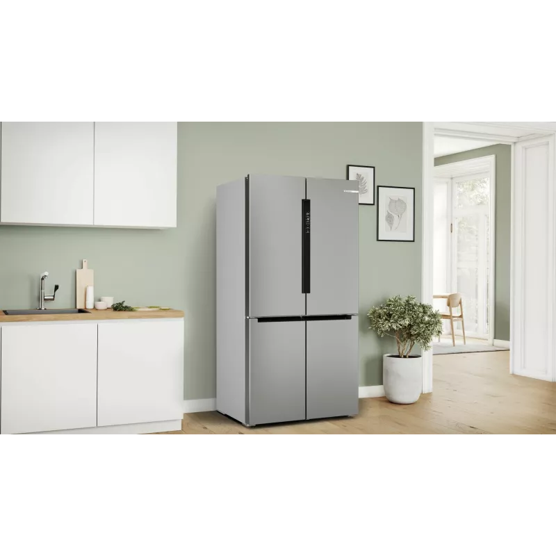 Bosch Serie 4 KFN96APEA side-by-side refrigerator Freestanding 605 L Stainless steel
