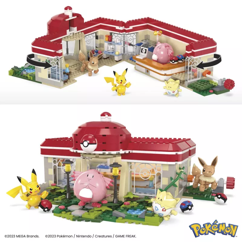 MEGA Pokémon Building Toy Kit, Forest Center (648 Pieces) with 4 Action Figures