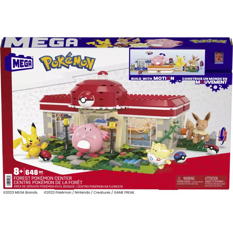 MEGA Pokémon Building Toy Kit, Forest Center (648 Pieces) with 4 Action Figures