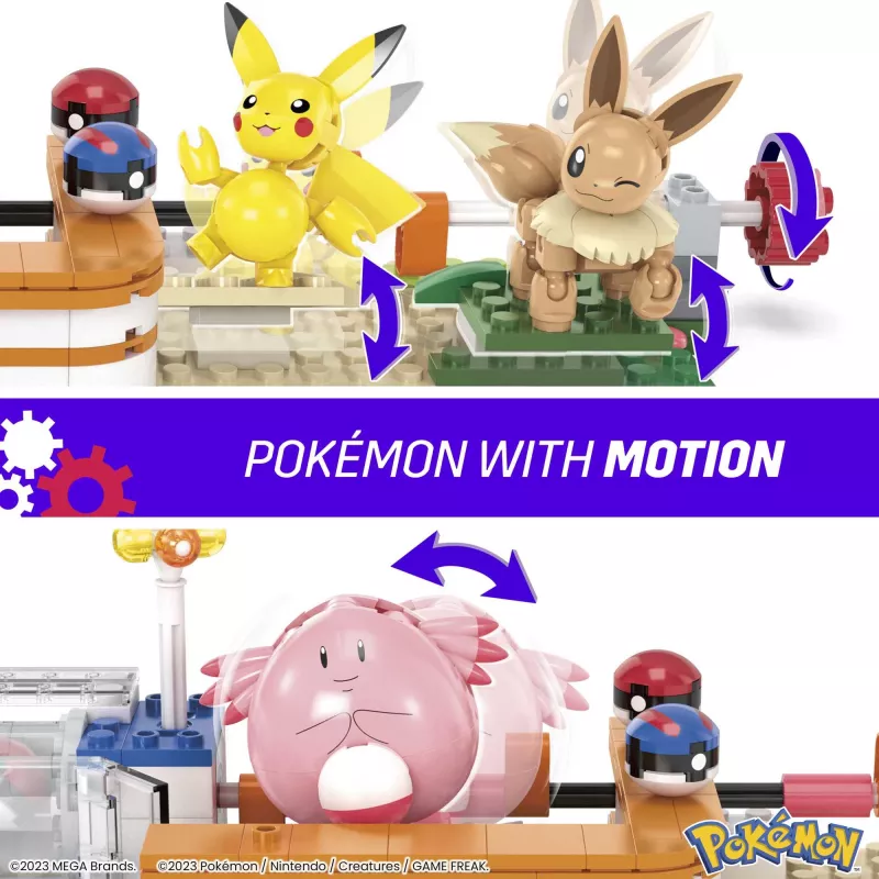 MEGA Pokémon Building Toy Kit, Forest Center (648 Pieces) with 4 Action Figures
