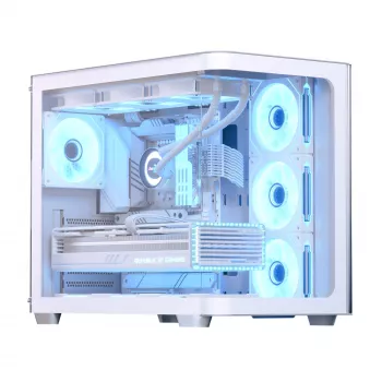 PC Case Aerocool P500C Midi Tower White ATX Side PSU 3x120mm Fans