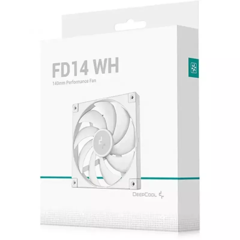 140mm case fan DeepCool FD14 WH, 140x140x25 mm, white, 3-pin