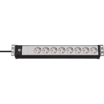 BRENNENSTUHL Extension Socket - Premium-line 19in For Switch Cabinets 8-way Black/light - 3m Grey