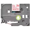 Brother Laminated tape 9mm, Red on white, TZe, Thermal transfer, China, 5 year(s), Brother