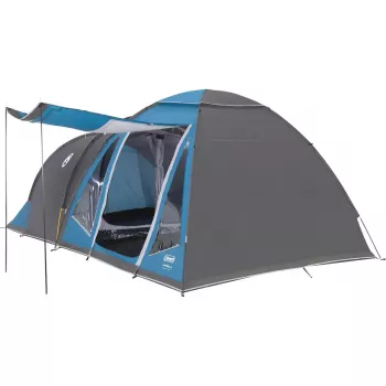 Dome tent COLEMAN Waterfall 5 (Model 2025) with tunnel extension, Blue/Grey