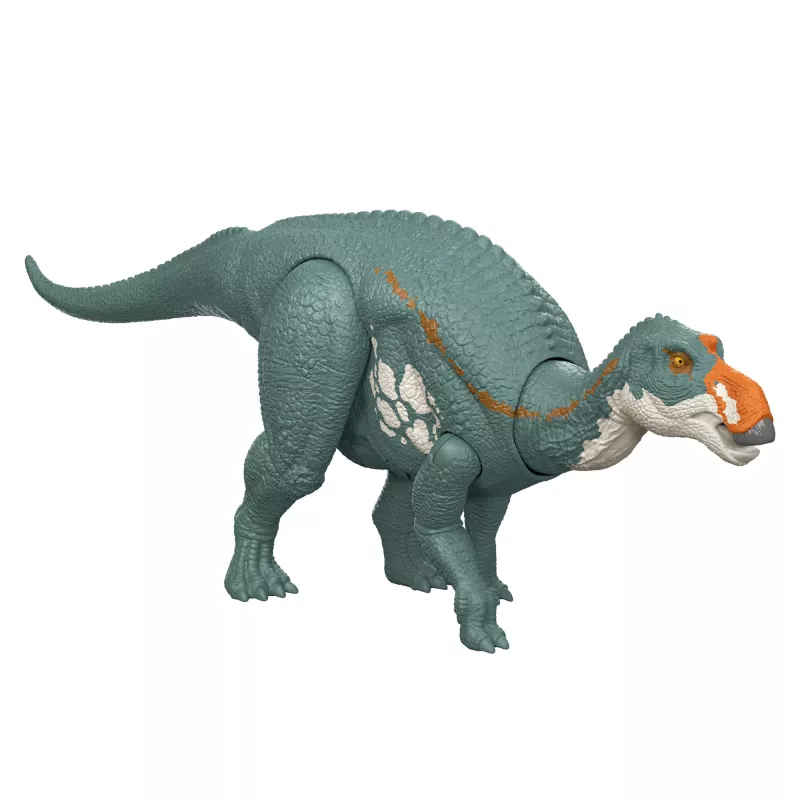 Jurassic World Rebirth Wild Roar Maiasaura Dinosaur Toy, Tail Controlled Attack Chomp & Sound