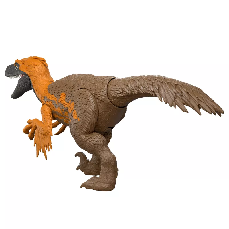 Jurassic World Rebirth Wild Roar Utahraptor Dinosaur Toy, Tail Controlled Attack Chomp & Sound