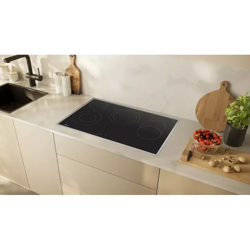 Ceramic hob and electric oven set NEFF B2CCG6AK3 + T18SDH9L0 — Glass-ceramic 4-zone hob, 71 L electric oven, CircoTherm®