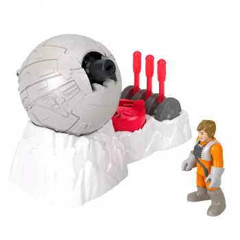 Fisher-Price Imaginext STAR WARS Rebel Base Cannon Toy with Luke Skywalker Diecast Character Key, 5 Pieces