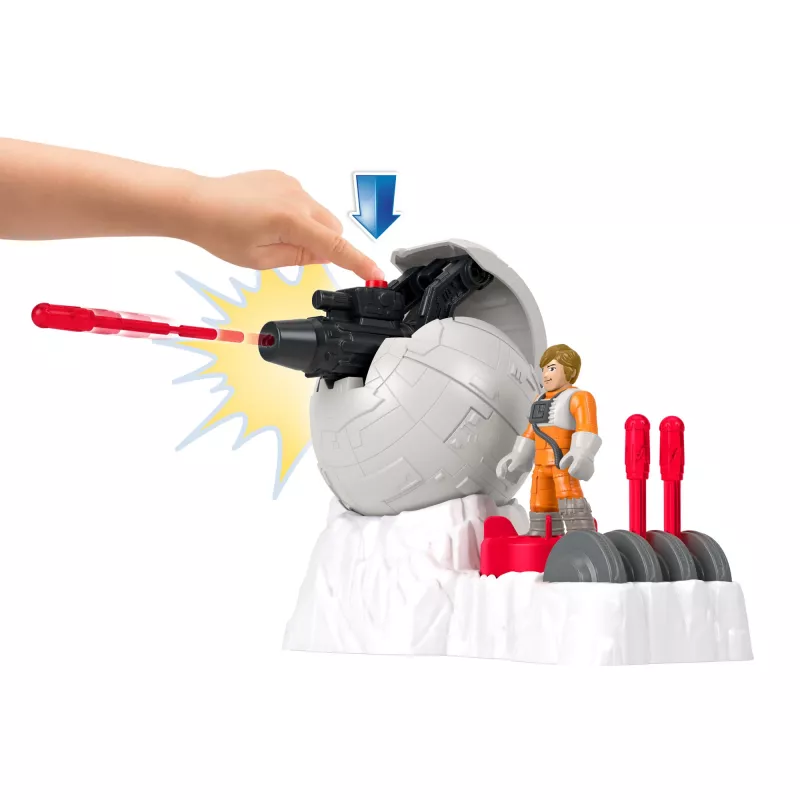 Fisher-Price Imaginext STAR WARS Rebel Base Cannon Toy with Luke Skywalker Diecast Character Key, 5 Pieces