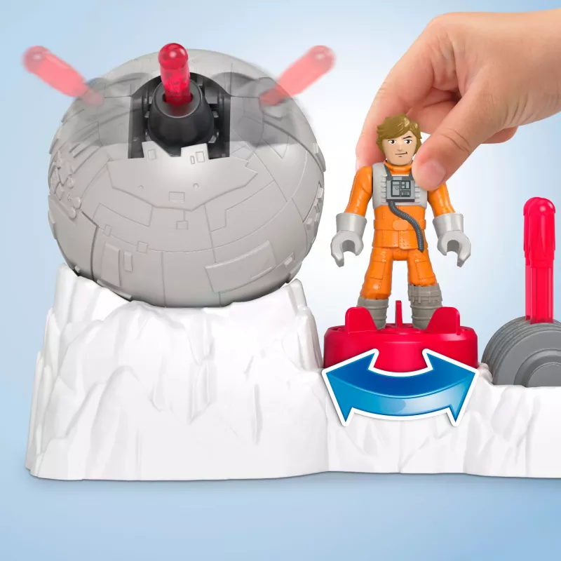 Fisher-Price Imaginext STAR WARS Rebel Base Cannon Toy with Luke Skywalker Diecast Character Key, 5 Pieces