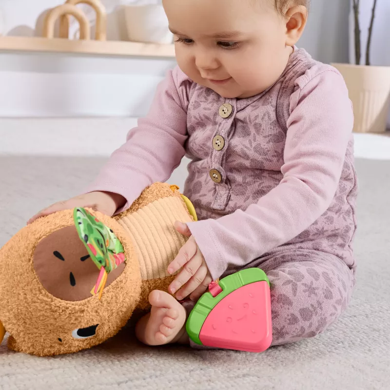 Toy capybara Fisher-Price Snuggly Snacky Capy 0.5 years