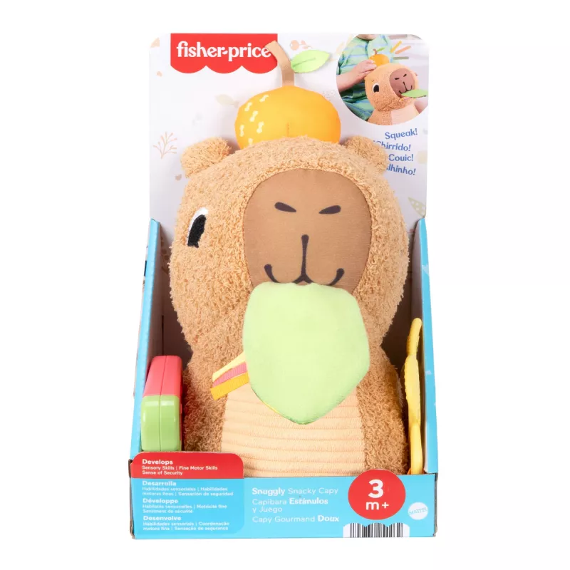 Toy capybara Fisher-Price Snuggly Snacky Capy 0.5 years