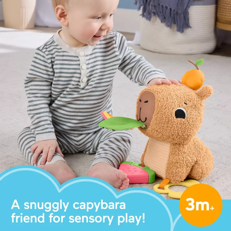 Toy capybara Fisher-Price Snuggly Snacky Capy 0.5 years