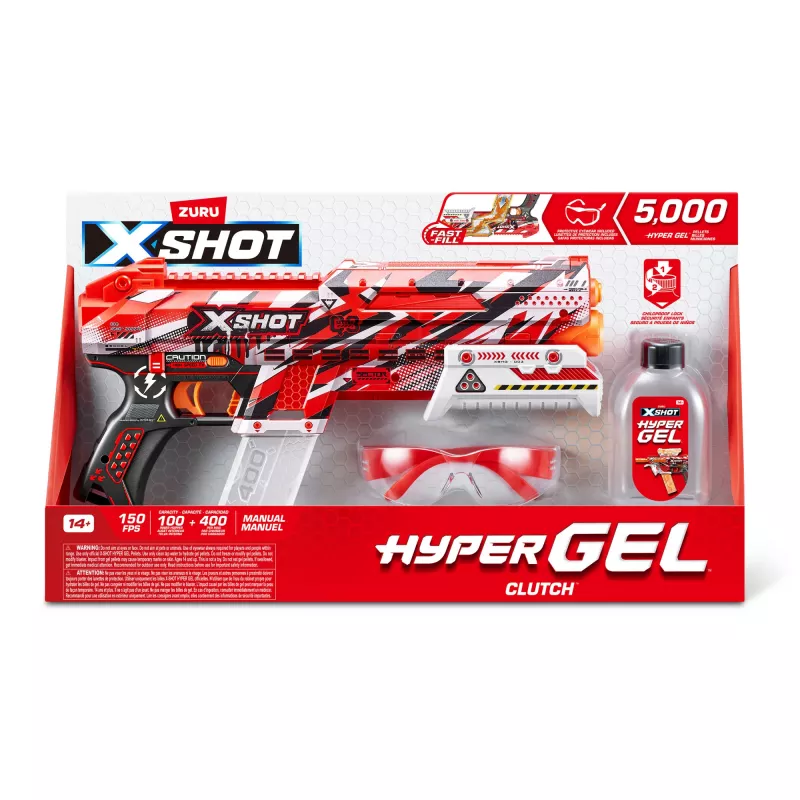 XSHOT Hyper Gel Clutch Blaster (5,000 Hyper Gel Pellets) ZURU