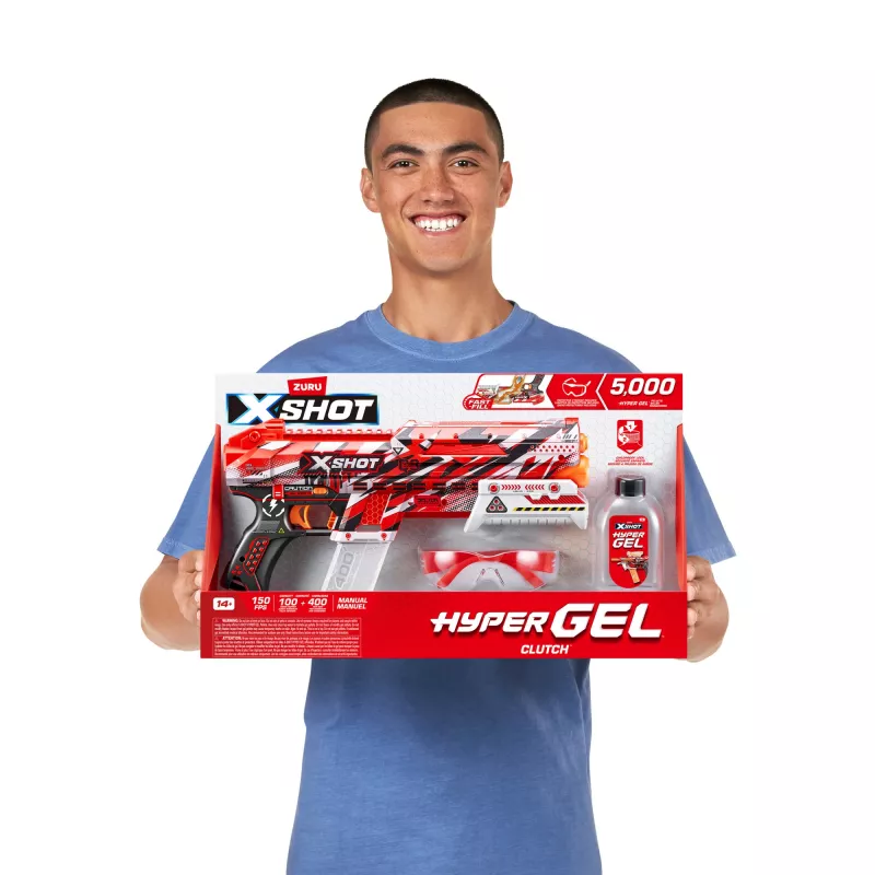 XSHOT Hyper Gel Clutch Blaster (5,000 Hyper Gel Pellets) ZURU