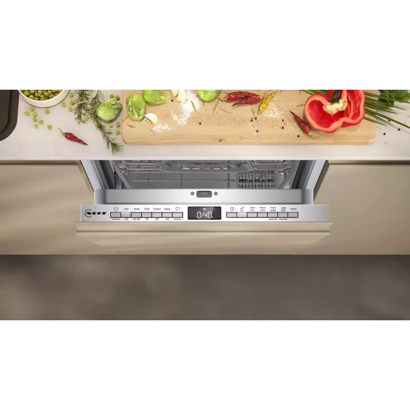 Dishwasher NEFF S853HKX20E fully built-in slimline 10 place settings, Home Connect, 46 dB