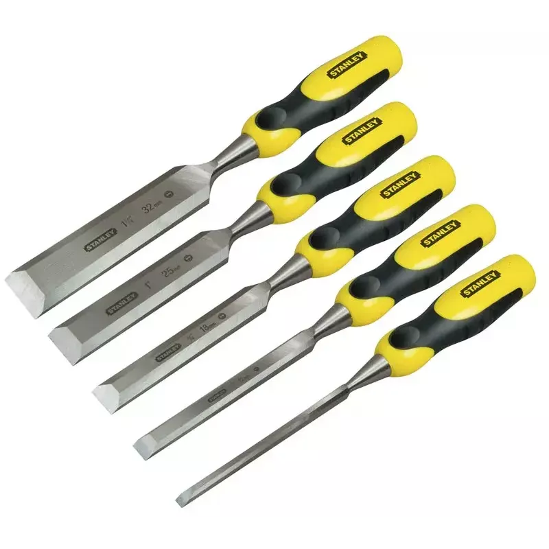 Wood Chisel Set Stanley 5-Piece DynaGrip 2-16-885