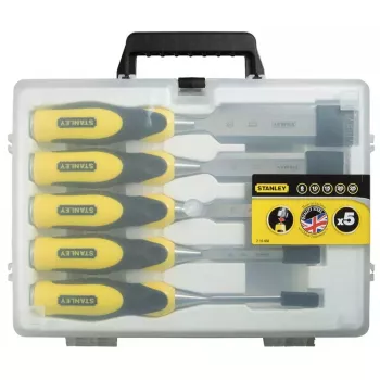 Wood Chisel Set Stanley 5-Piece DynaGrip 2-16-885