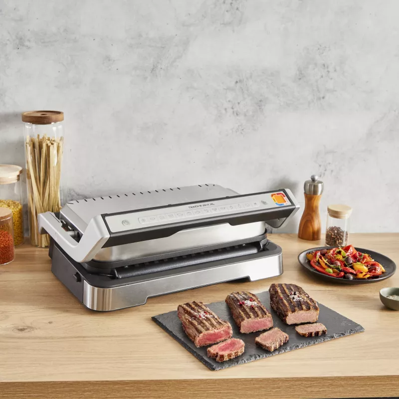 Contact grill Tefal OptiGrill 2in1 GC773D Stainless steel 2100 W