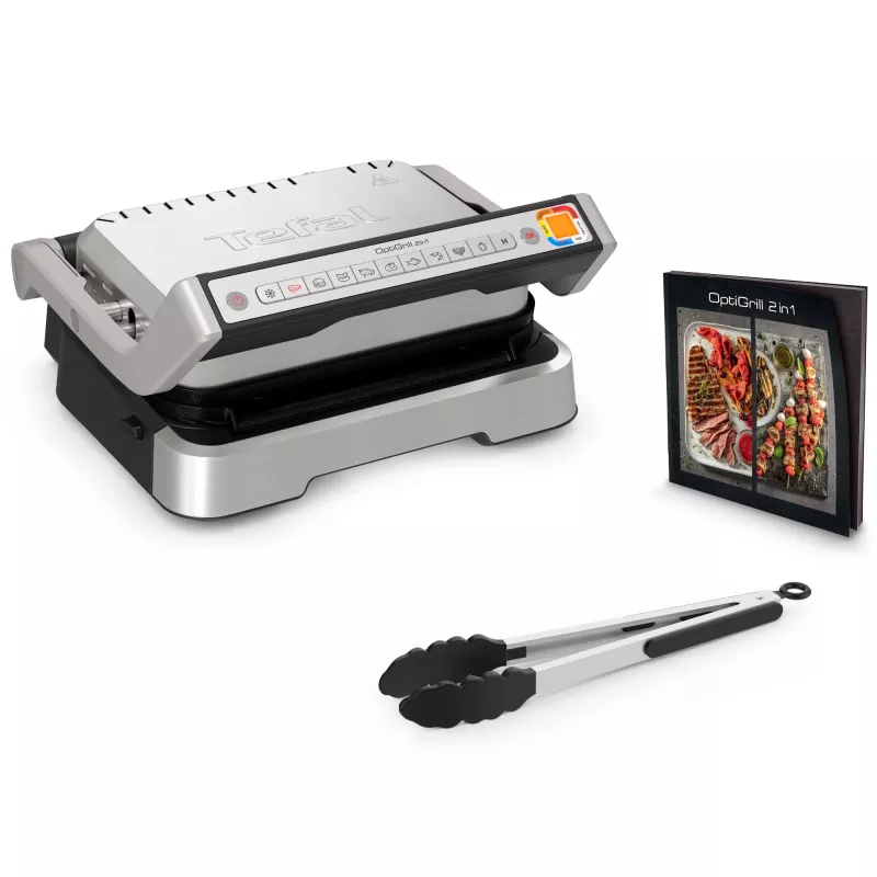 Contact grill Tefal OptiGrill 2in1 GC773D Stainless steel 2100 W