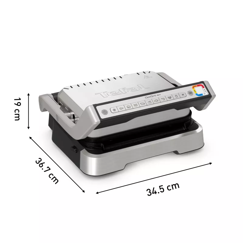 Contact grill Tefal OptiGrill 2in1 GC773D Stainless steel 2100 W
