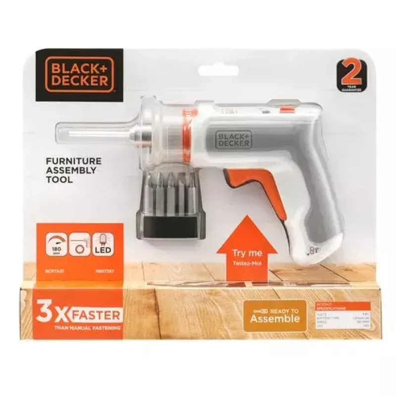 Power screwdriver Black & Decker BCRTA01, 180 RPM, 5.5 N⋅m, 3.6 V