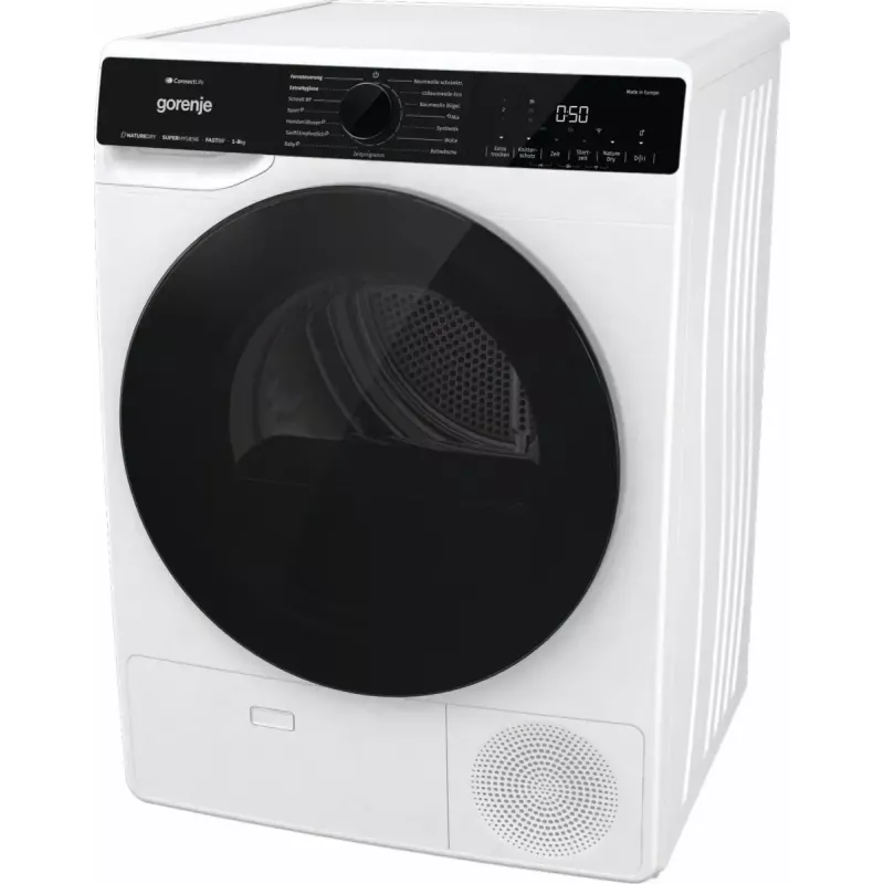 Tumble dryer Gorenje DPNA93W heat pump, freestanding front-load, 9 kg, white, energy class C
