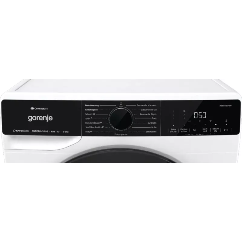 Tumble dryer Gorenje DPNA93W heat pump, freestanding front-load, 9 kg, white, energy class C