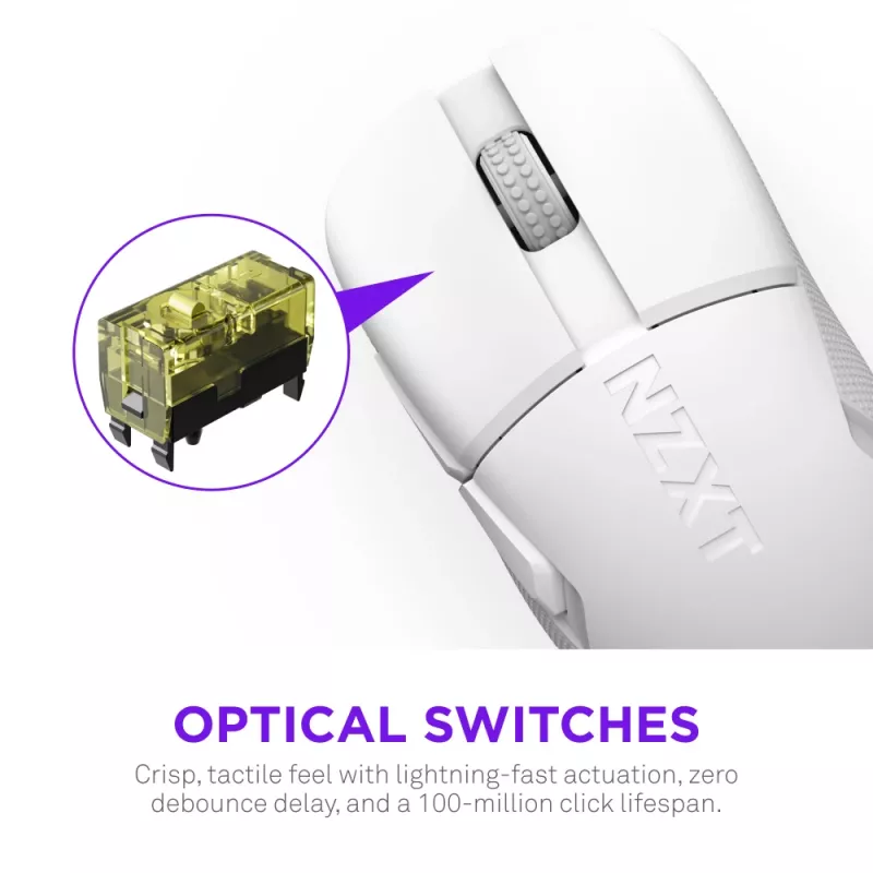 NZXT Lift Elite Wireless Gaming Mouse White