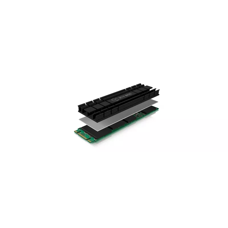 ICY BOX IB-M2HS-701 M.2 NVMe SSD Heatsink/Radiator Black 1 pc(s)