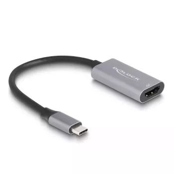 DeLOCK HDMI cable 0.15 m Type A Female USB Type-C Male Black Grey 60020