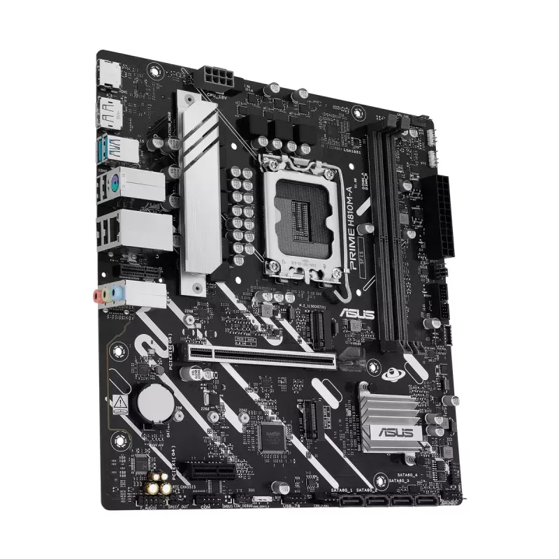 Motherboard ASUS PRIME H810M-A-CSM — Intel H810, LGA 1851, microATX, 2× DDR5 DIMM (up to 128GB), 2× M.2, 4× SATA III, PCIe 4.0