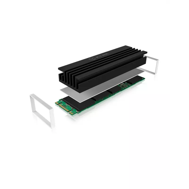 ICY BOX IB-M2HS-70 Solid-state drive Heatsink/Radiator Black 1 pc(s)
