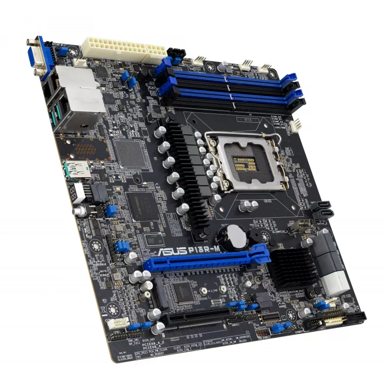 Motherboard ASUS P13R-M Intel C262 LGA 1700 micro ATX, DDR5, 4 DIMM, 128GB, 8x SATA III, 1x M.2, 2x LAN