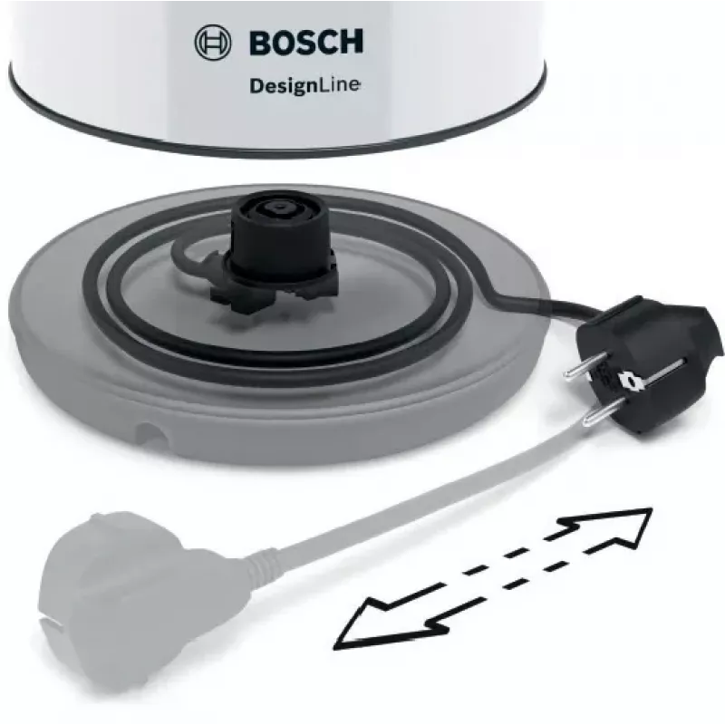 Bosch TWK3P421 electric kettle 1.7 L 2400 W Black, White