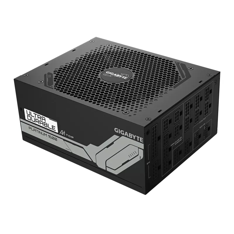 Power supply GIGABYTE UD1600PM PG5 1600W, 80 PLUS Platinum, 92% efficiency, 20+4 pin ATX, 120 mm fan, black