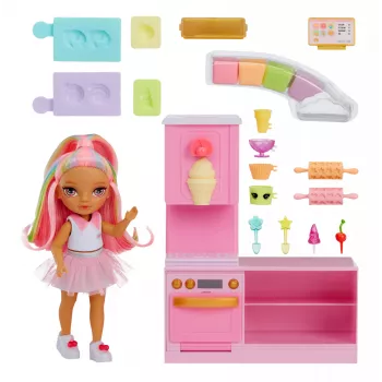 Rainbow High Little Dessert Shop with Kandy Playset, Fashion doll, Female, 4 yr(s), 140 mm, Multicolour